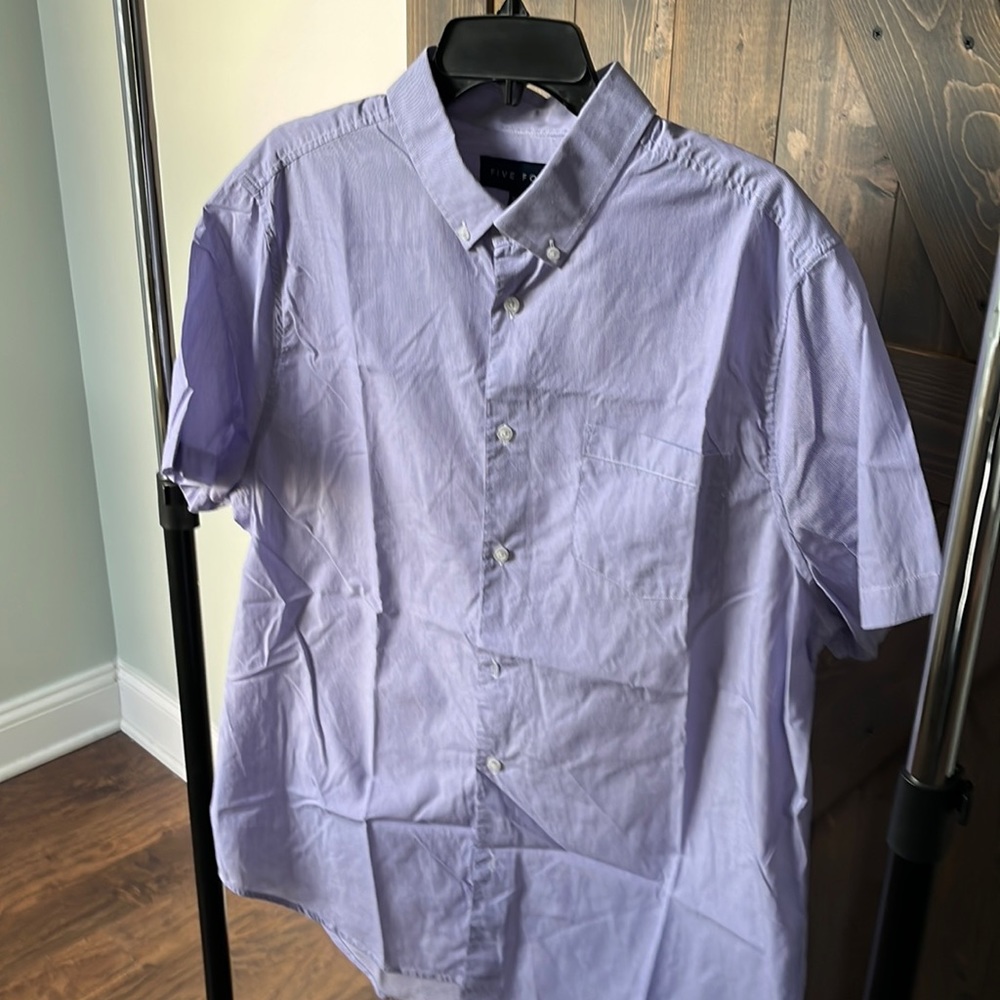 Five Four, lavender, short sleeve button down